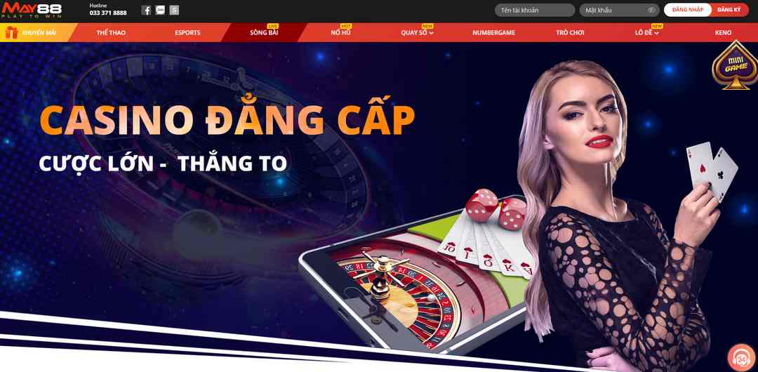 Casino trực tuyến đẳng cấp sở hữu các bàn thắng lớn ở MAY88